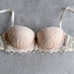 NWOT Heidi Klum Intimates Nude Lace Bra 34B